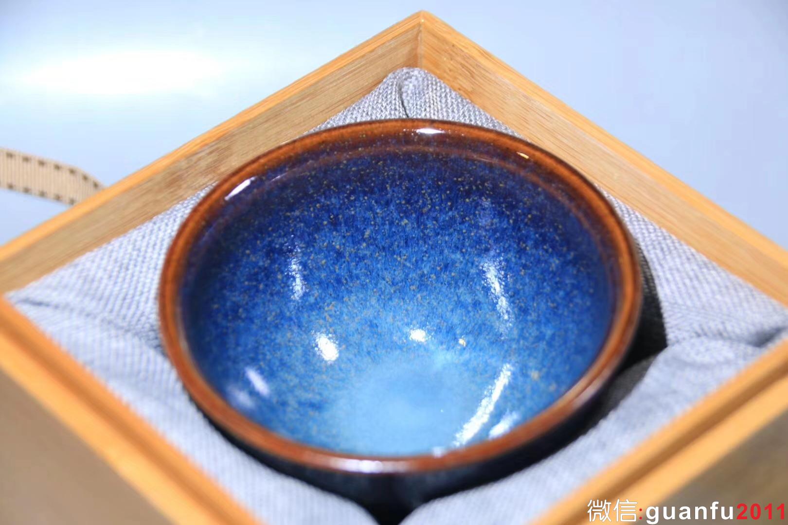 孫建興老師 精品 藍釉 9.5 x 5.3 cm