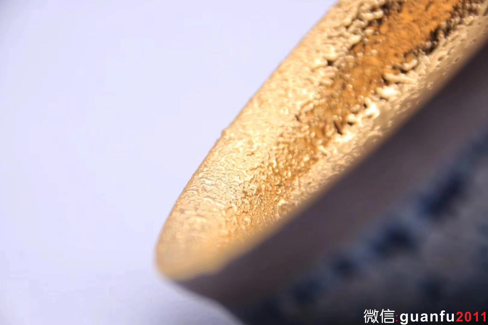 李昌海老師 手作 24K金 雙釉面金盞 束口 口徑8.8 x 4.8