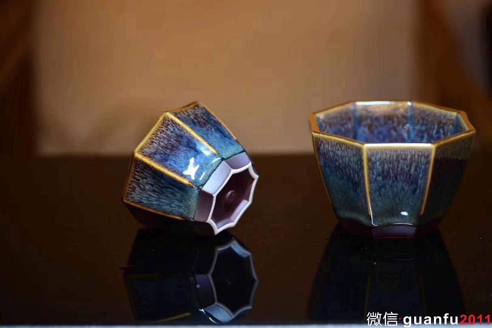 范澤鋒：老師作品-新品 全稱“國家研究員級高級工藝美術師” 中國天目第一人 八面玲瓏(描金口) 規(guī)格尺寸:10.5公分高6公分