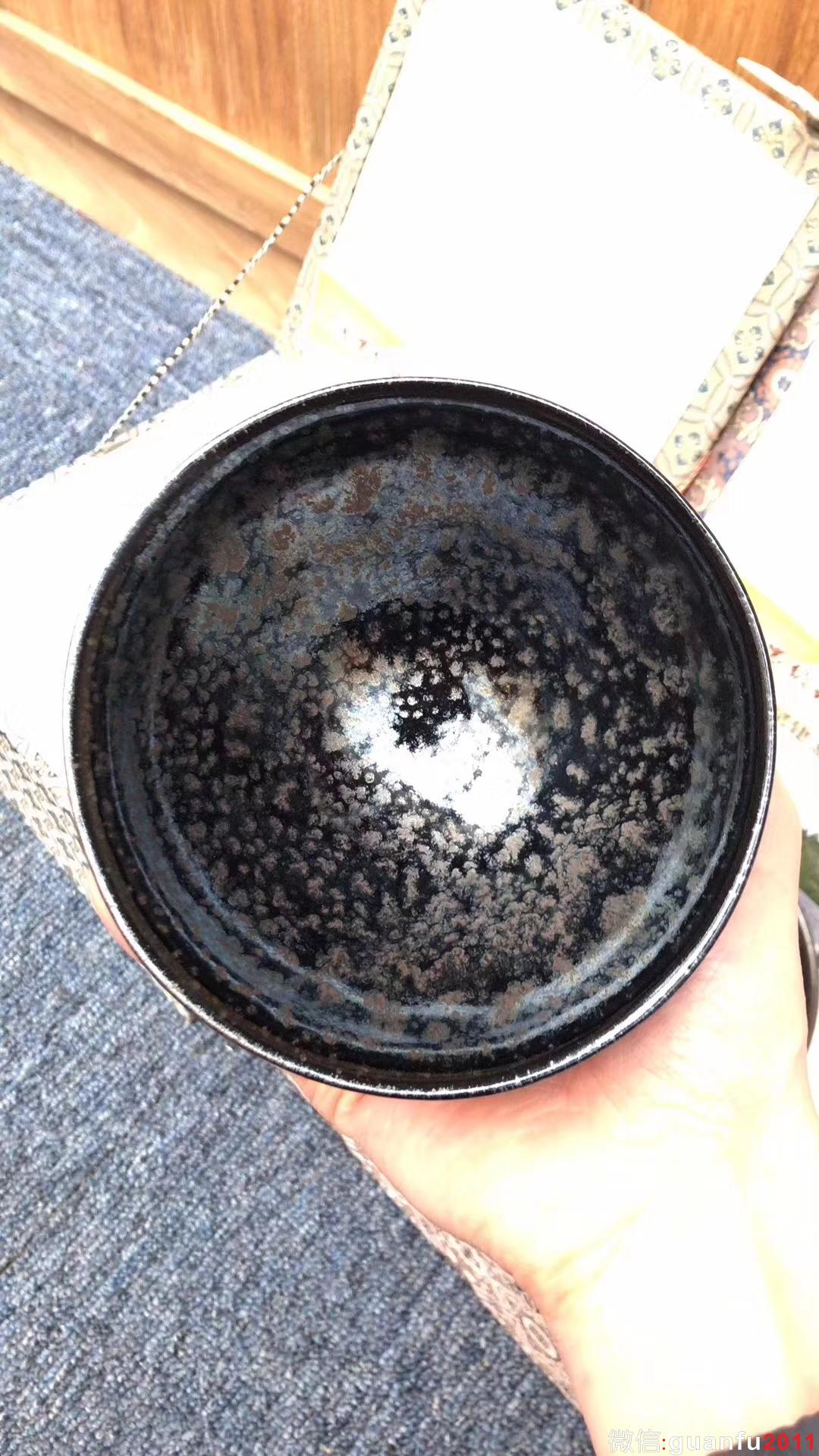 孫建興老師 國(guó)大師 95年作品 油滴 茶盞  口徑：11.5*6.7