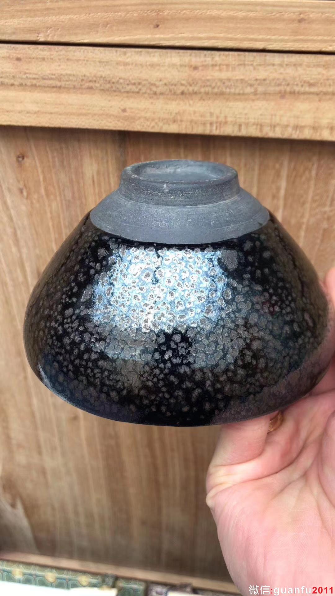 孫建興老師 國(guó)大師 95年作品 油滴 茶盞  口徑：11.5*6.7