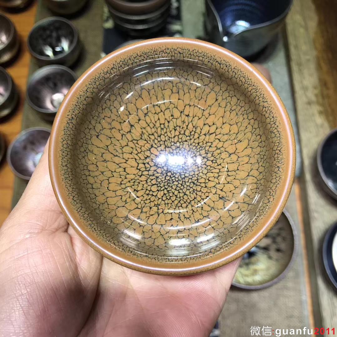 陳大鵬老師作品 黃鷓鴣斑束囗  口徑8.4高4.5公分