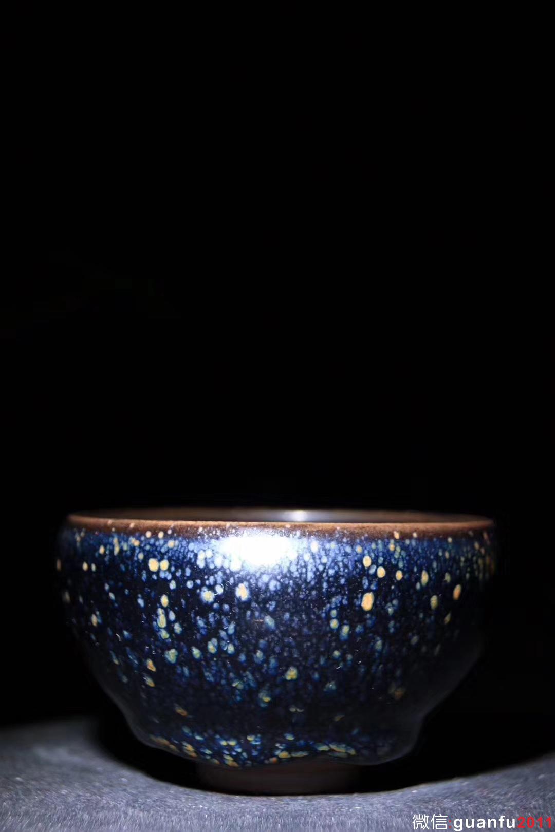 臺(tái)灣一 邱藏億大師 作品 黑釉茶碗 新品缽 口徑：8.3 高：5.3