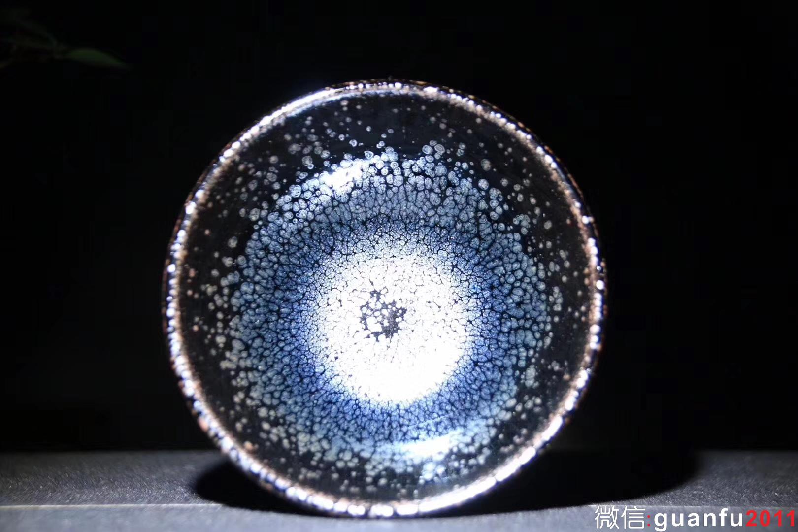 陳春華老師 傳統(tǒng)黑釉油滴  山棗碗 口徑9.5 高5