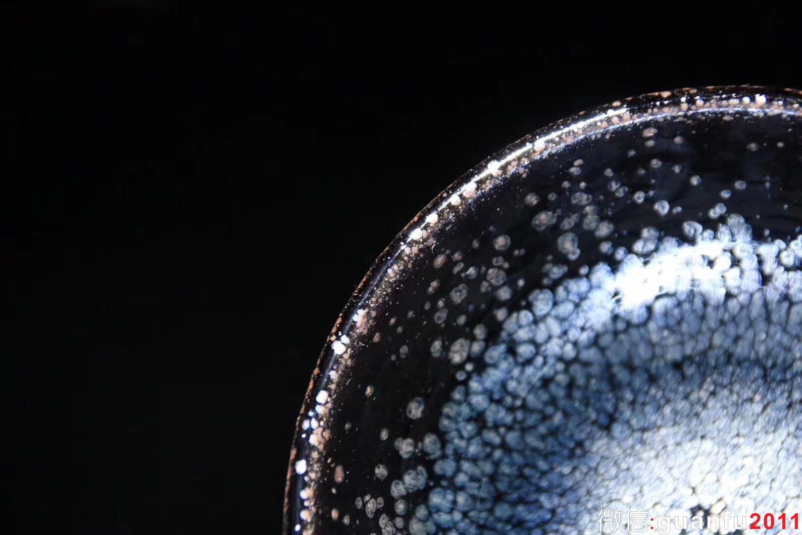 陳春華老師 傳統(tǒng)黑釉油滴  山棗碗 口徑9.5 高5