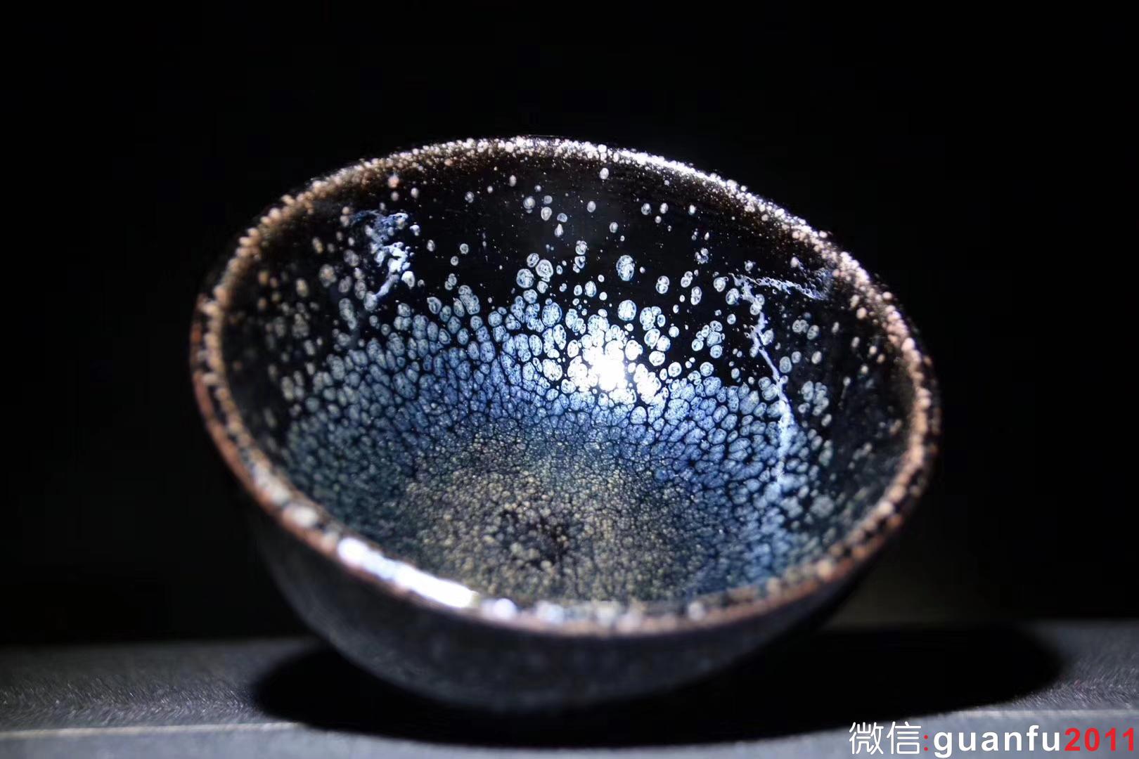 陳春華老師 傳統(tǒng)黑釉油滴  山棗碗 口徑9.5 高5