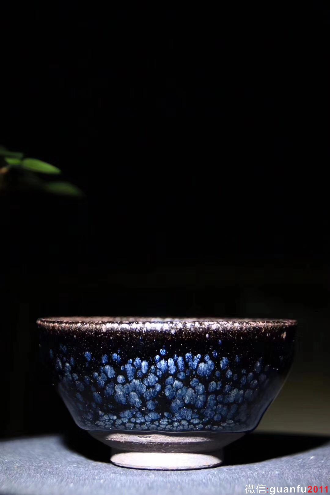 陳春華老師 黑釉油滴 口徑：9高5