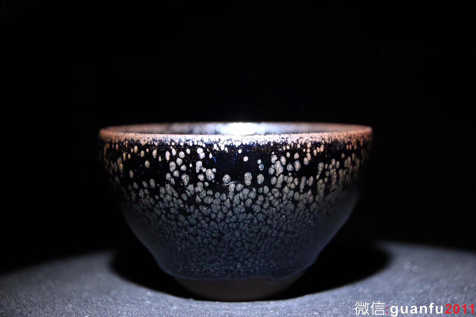 陳春華老師 黑釉油滴 口徑8.3、高5.3