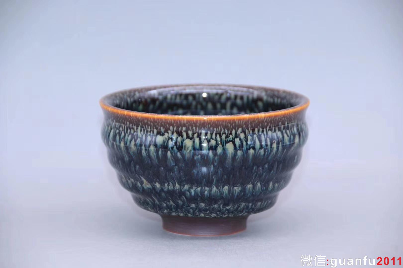范澤鋒老師作品:束口螺旋紋?孔雀開屏、完美無暇精品，9.8cm 6.2cm