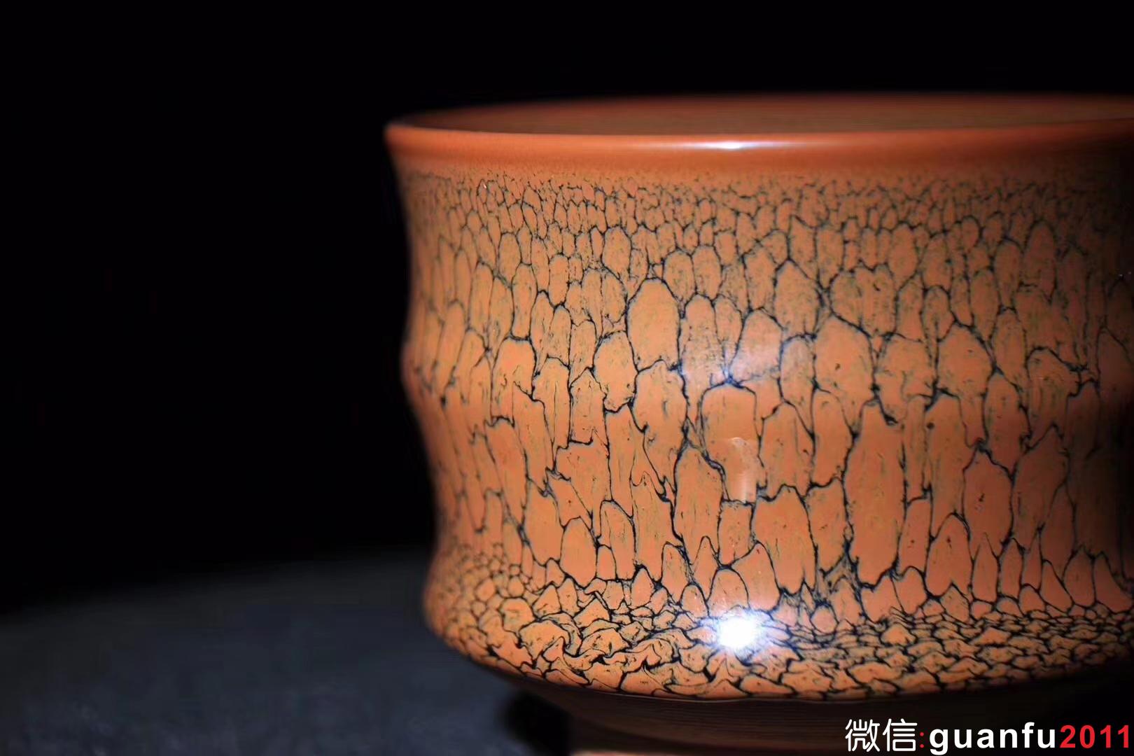 【作者】陳大鵬老師 作品【品名】黃鷓鴣 竹節(jié)杯【規(guī)格】8 x 6.5 cm 【制作】落款配證書 【品相】全品無暇【材質(zhì)】鐵胎，天然礦釉【產(chǎn)地】建陽·水吉【燒制溫度】1300度