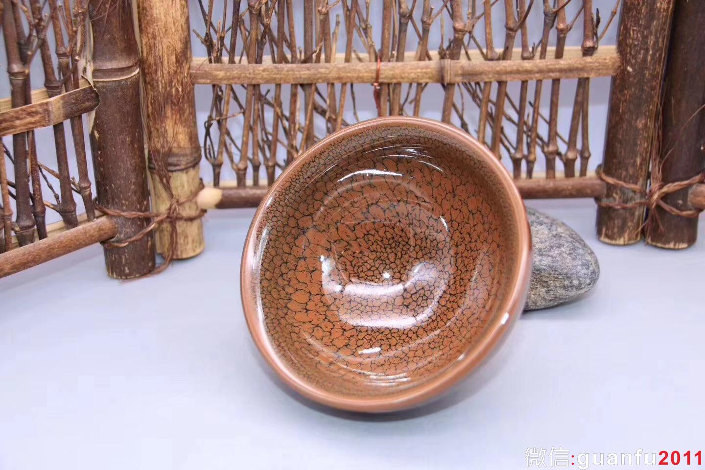 陳大鵬老師作品：束口·鷓鴣斑茶盞，完美無瑕精品、9.8cm 5.2cm