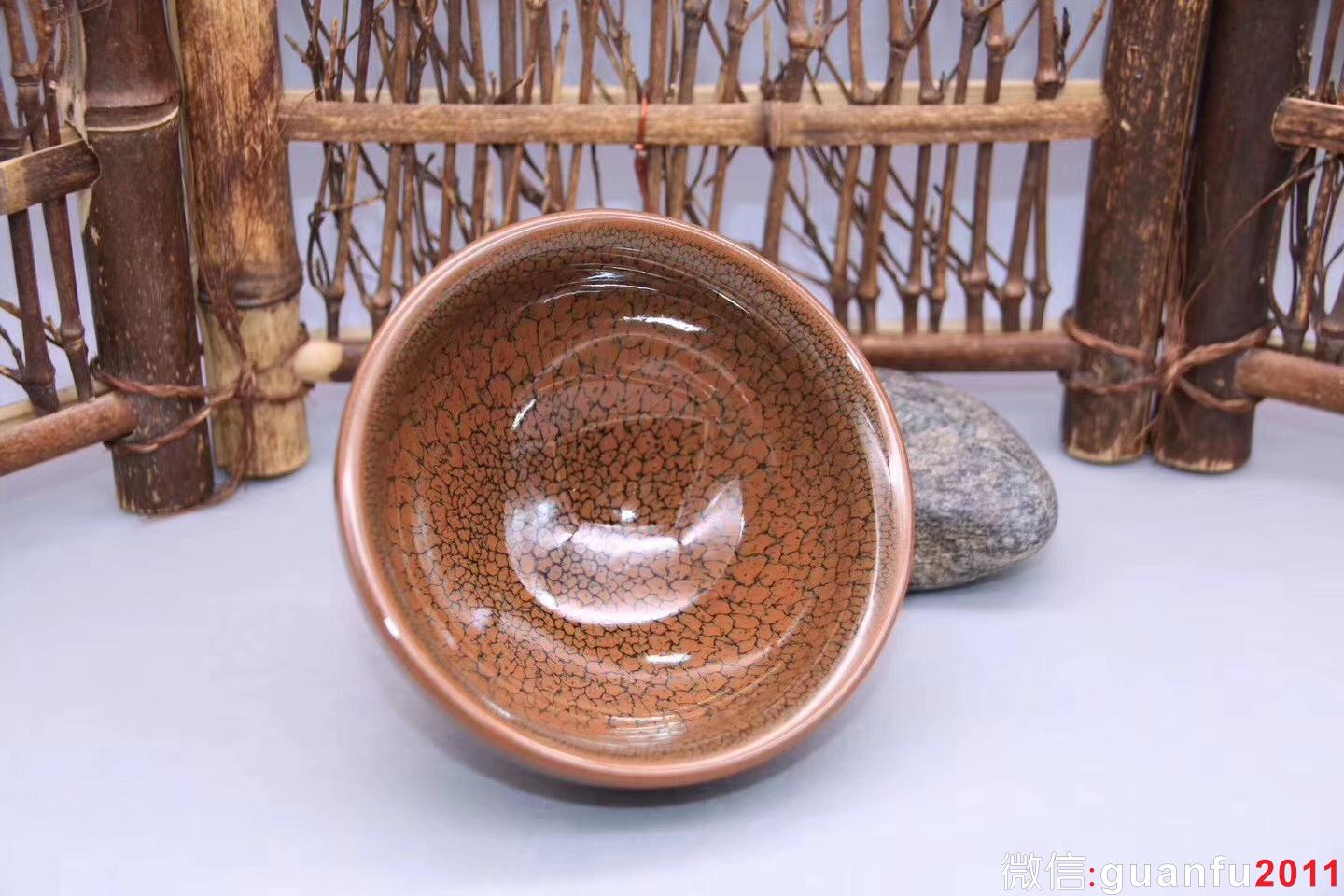 陳大鵬老師作品：束口·鷓鴣斑茶盞，完美無瑕精品、9.8cm 5.2cm