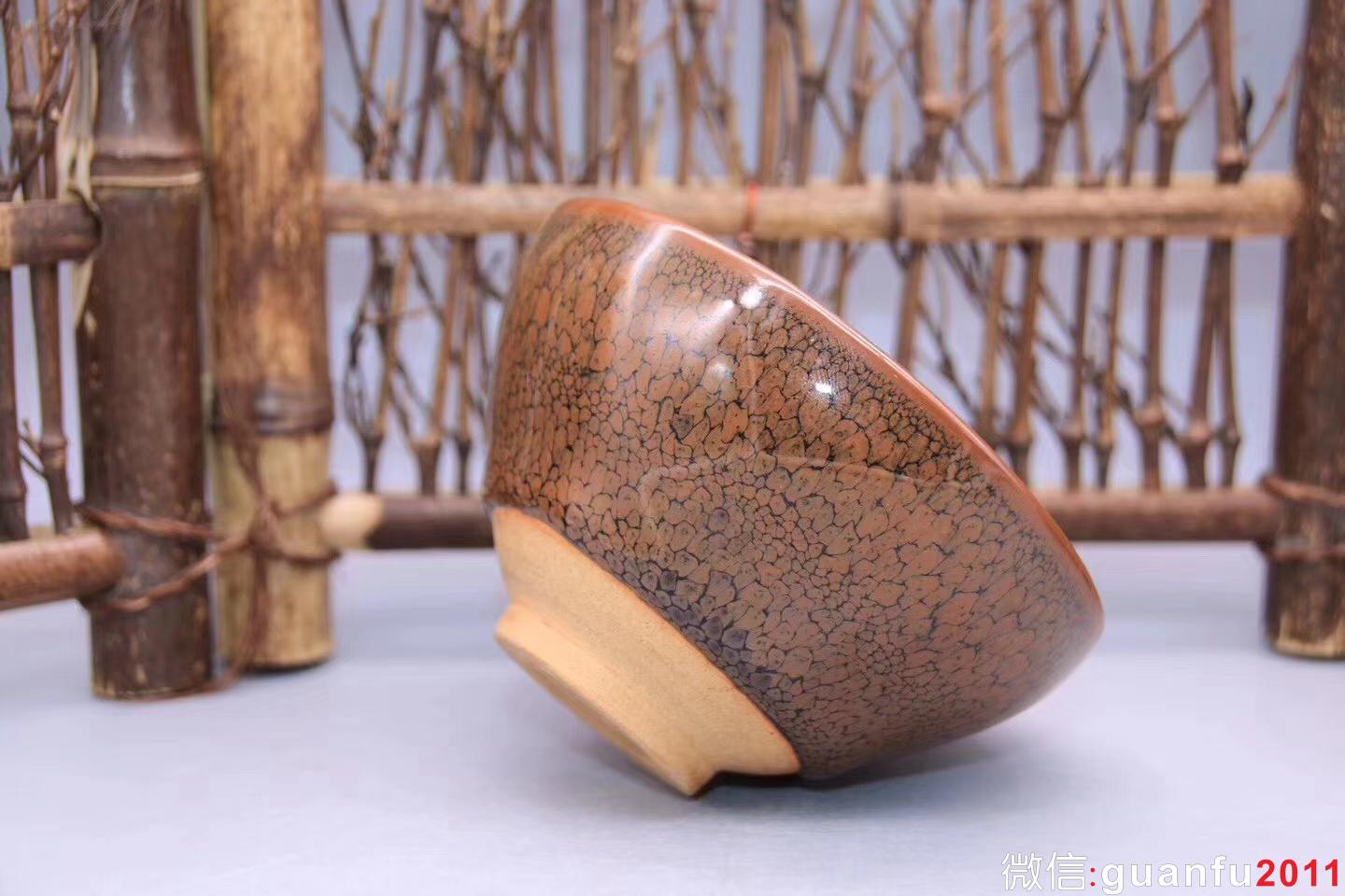 陳大鵬老師作品：束口·鷓鴣斑茶盞，完美無瑕精品、9.8cm 5.2cm