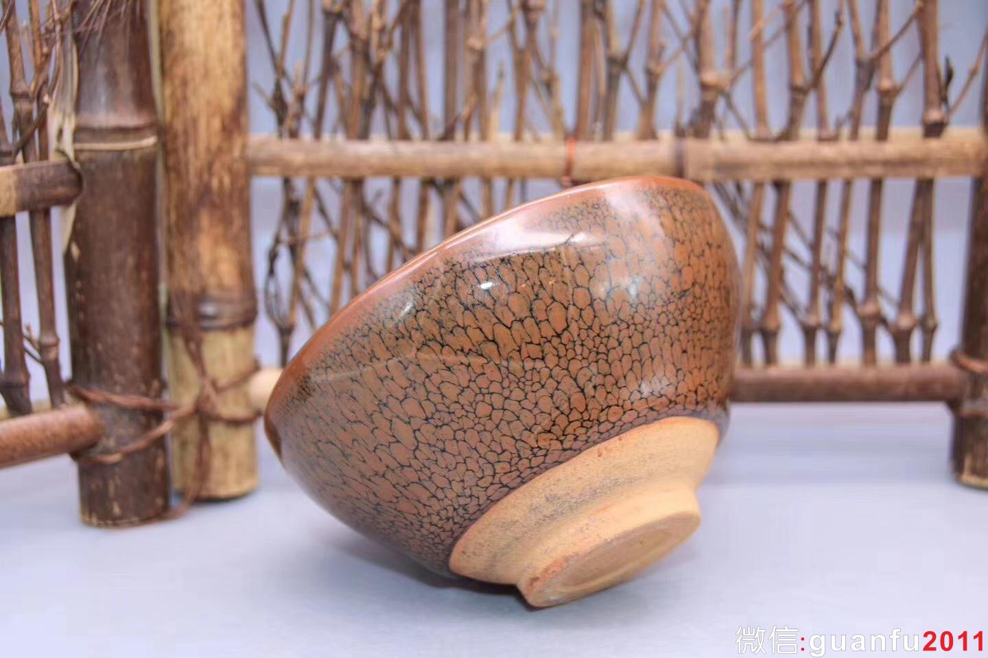 陳大鵬老師作品：束口·鷓鴣斑茶盞，完美無瑕精品、9.8cm 5.2cm