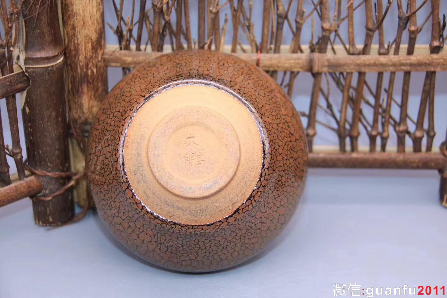陳大鵬老師作品：束口·鷓鴣斑茶盞，完美無瑕精品、9.8cm 5.2cm