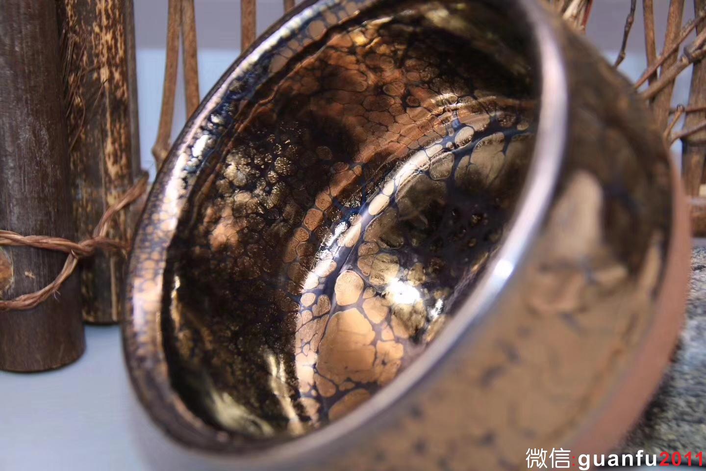 黃上興老師作品：星云缽·金油滴茶盞、完美無瑕精品，口徑9cm 高度5.5cm