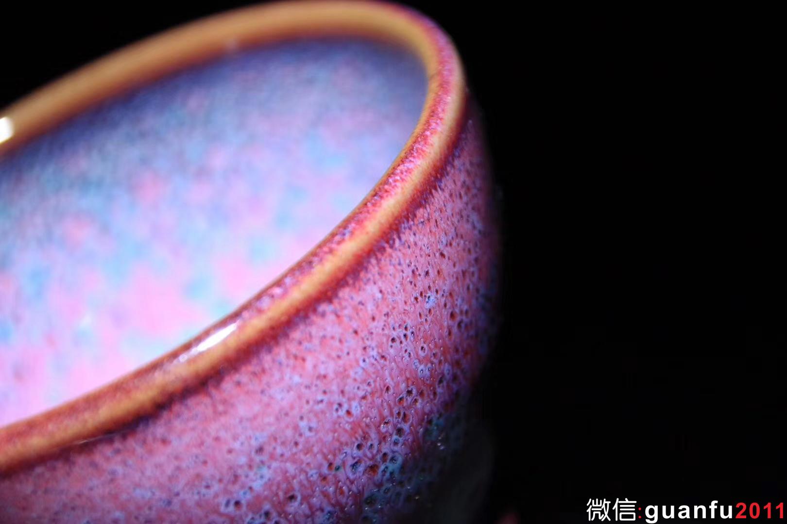 郭明慶老師 秘色天目 紅鈞釉 口徑8 高5.3