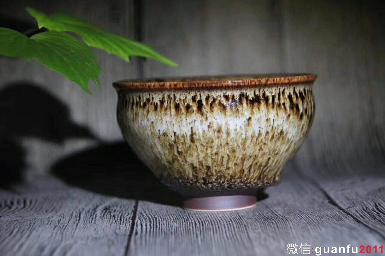 宜興：范澤鋒老師新品、豹紋天目盞 口徑9cm 高度5.7cm