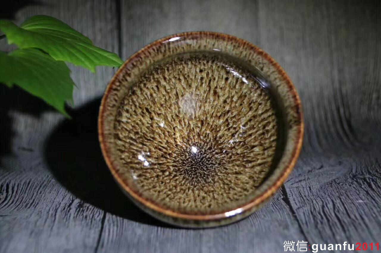 宜興：范澤鋒老師新品、豹紋天目盞 口徑9cm 高度5.7cm