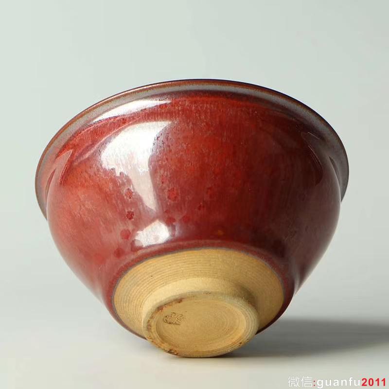 國(guó)家級(jí)非物質(zhì)文化遺產(chǎn)傳承人 中國(guó)陶瓷藝術(shù)大師：孫建興老師 柿紅建盞12cm，9cm