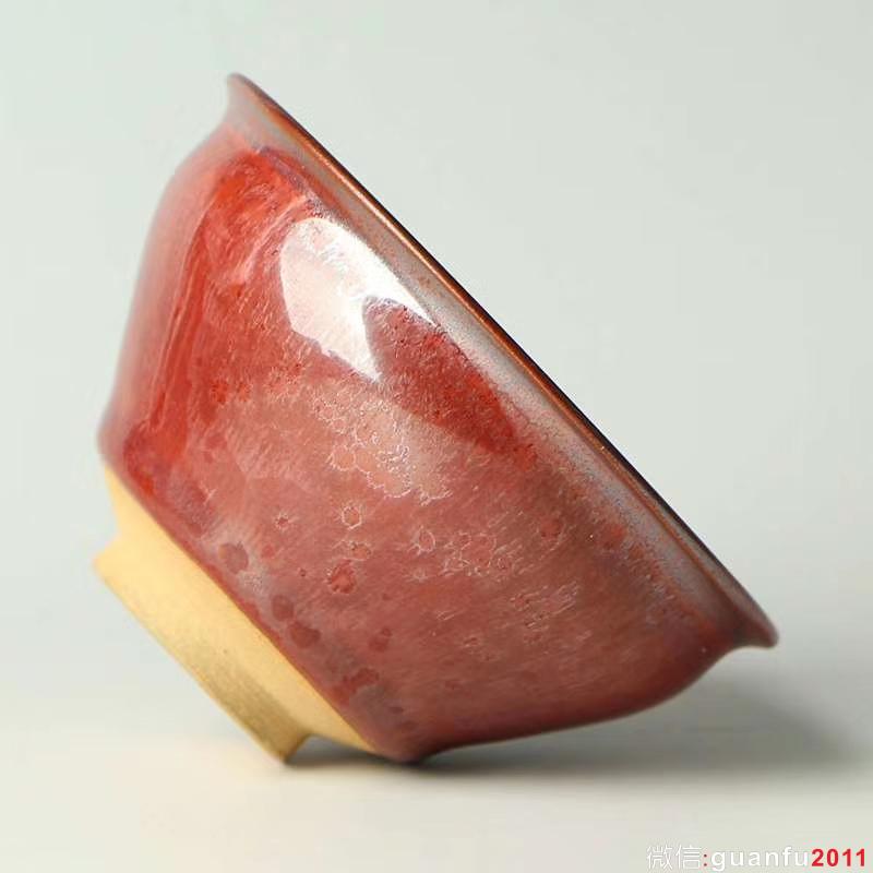 國(guó)家級(jí)非物質(zhì)文化遺產(chǎn)傳承人 中國(guó)陶瓷藝術(shù)大師：孫建興老師 柿紅建盞12cm，9cm