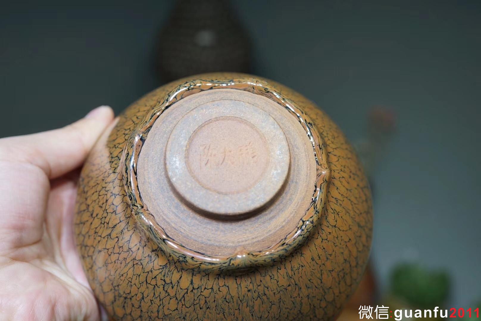 國(guó)寶級(jí)大師陳大鵬作品深斗束口，口徑13高7.5公分