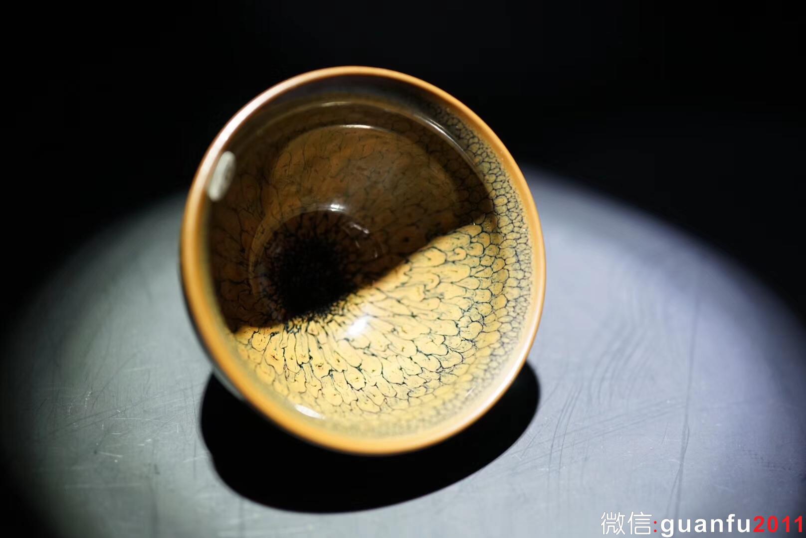 國寶級大師陳大鵬 作品深斗束口盞 口徑8.8高6.3公分