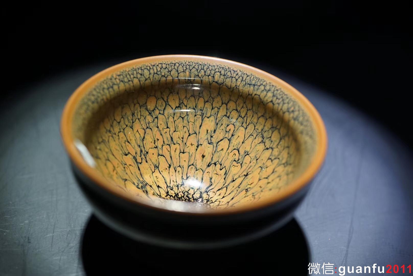 國寶級大師陳大鵬 作品深斗束口盞 口徑8.8高6.3公分