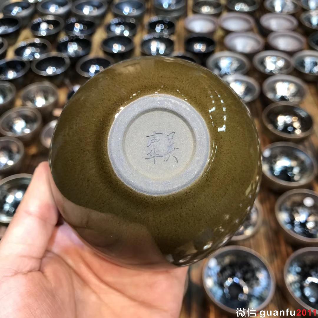 吳聲華老師單色釉  口徑9.5高5.8公分