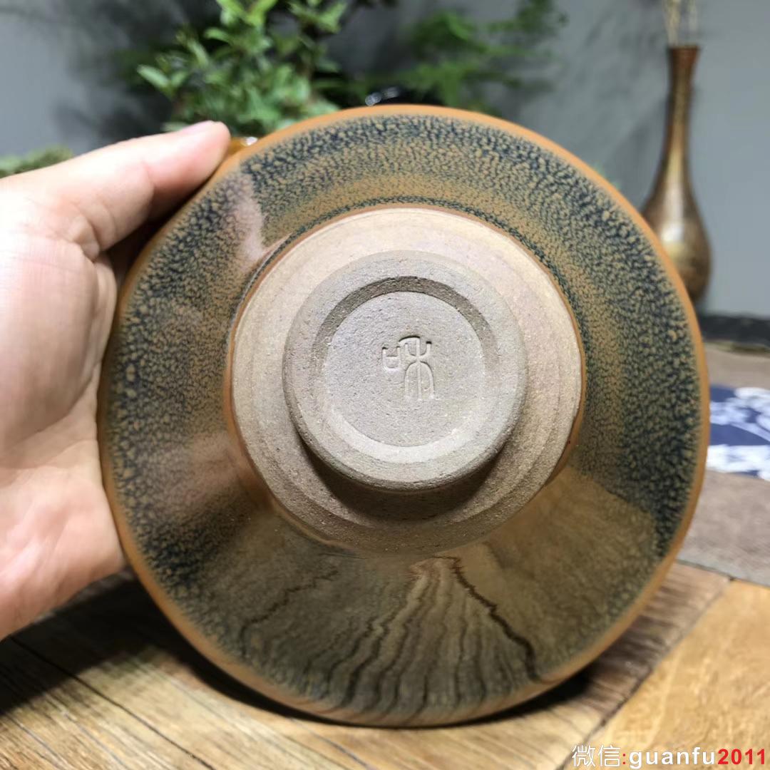 枕頭嶺龍窯柴燒徐長和師傅作品，柴燒鷓鴣第一人，口徑14高6公分