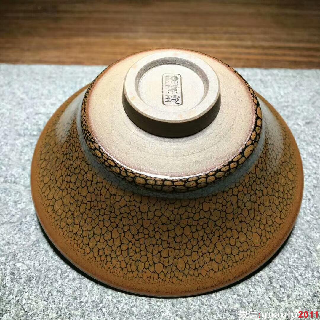 陳葉琦師傅 黃鷓鴣斑：口徑11.5*4.7