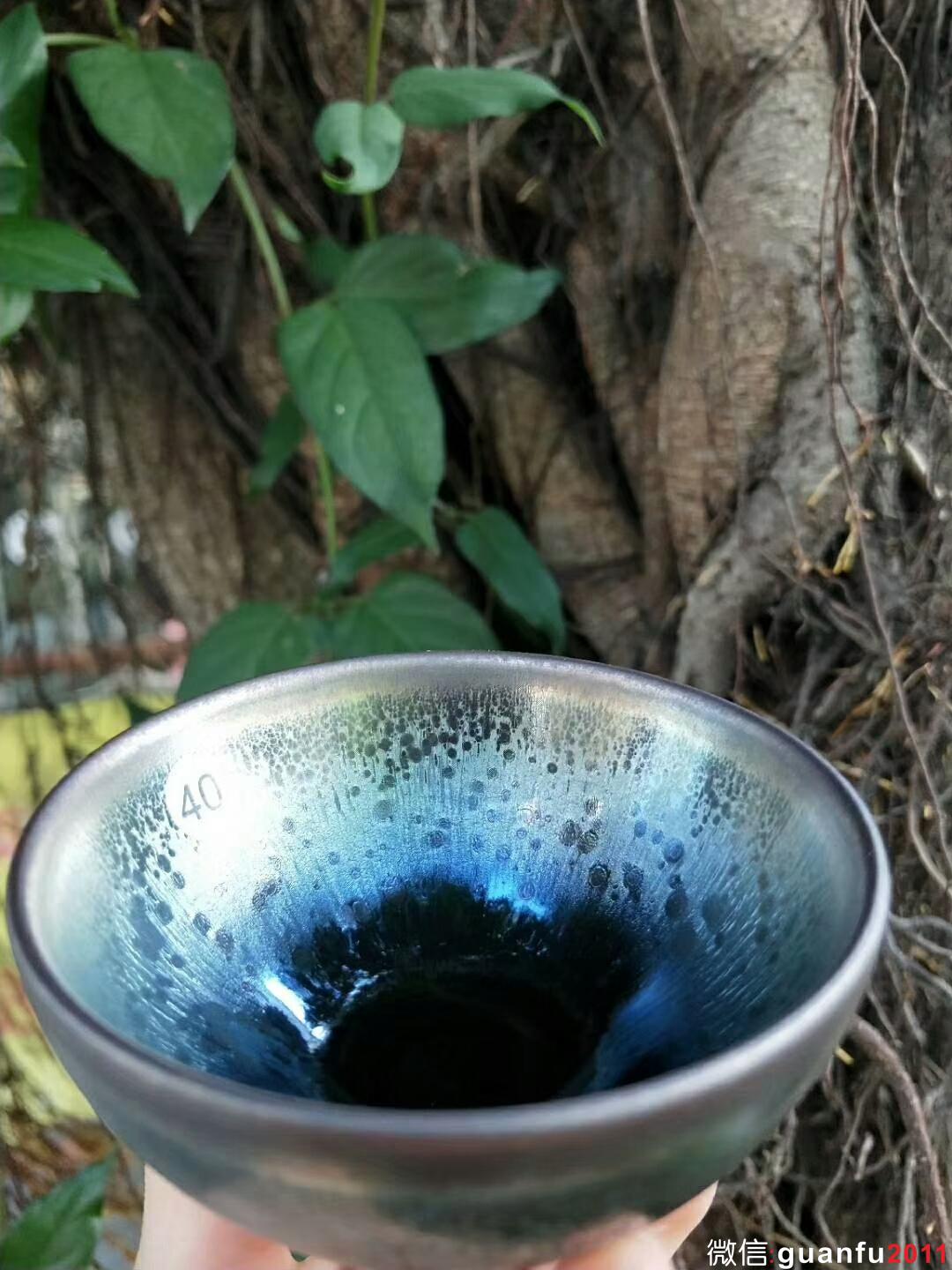 吳立主老師 深海藍(lán)斂口盞：口徑8*4.5