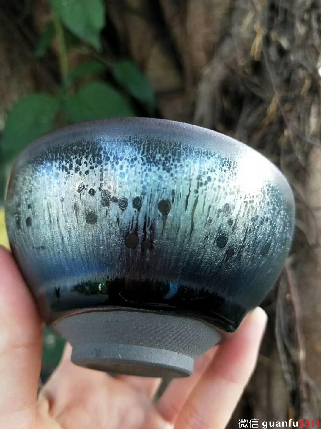 吳立主老師 深海藍(lán)斂口盞：口徑8*4.5