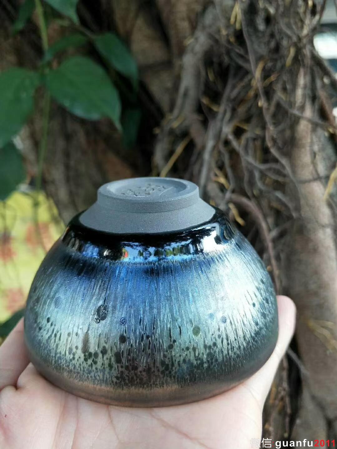 吳立主老師 深海藍(lán)斂口盞：口徑8*4.5