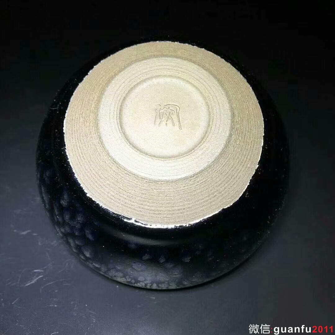 闕梅嬌老師 油滴禪定杯：口徑8.6*9.6*5.5