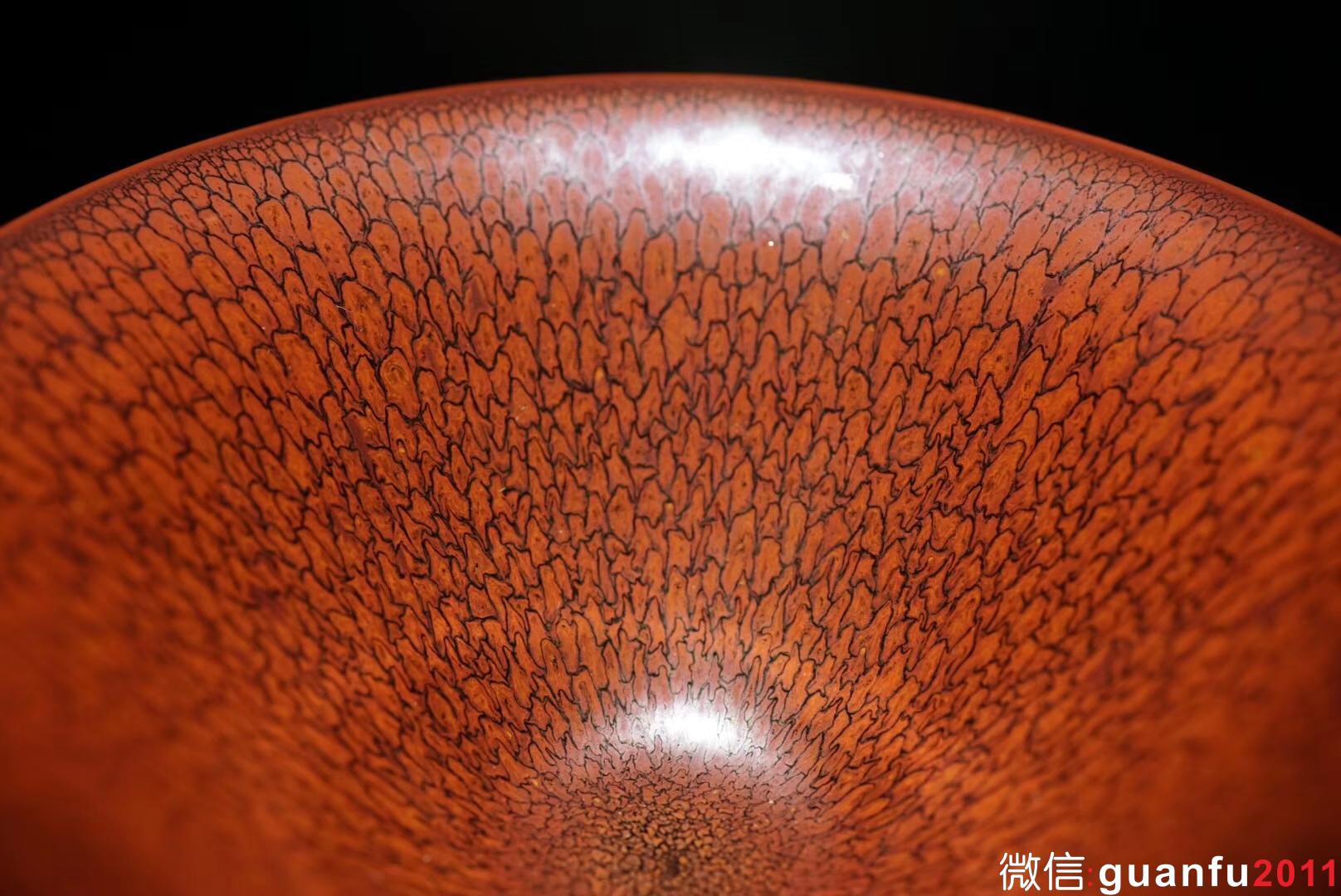 國(guó)寶級(jí)大師陳大鵬作品  紅鷓鴣斑大撇口，口徑16.5公分