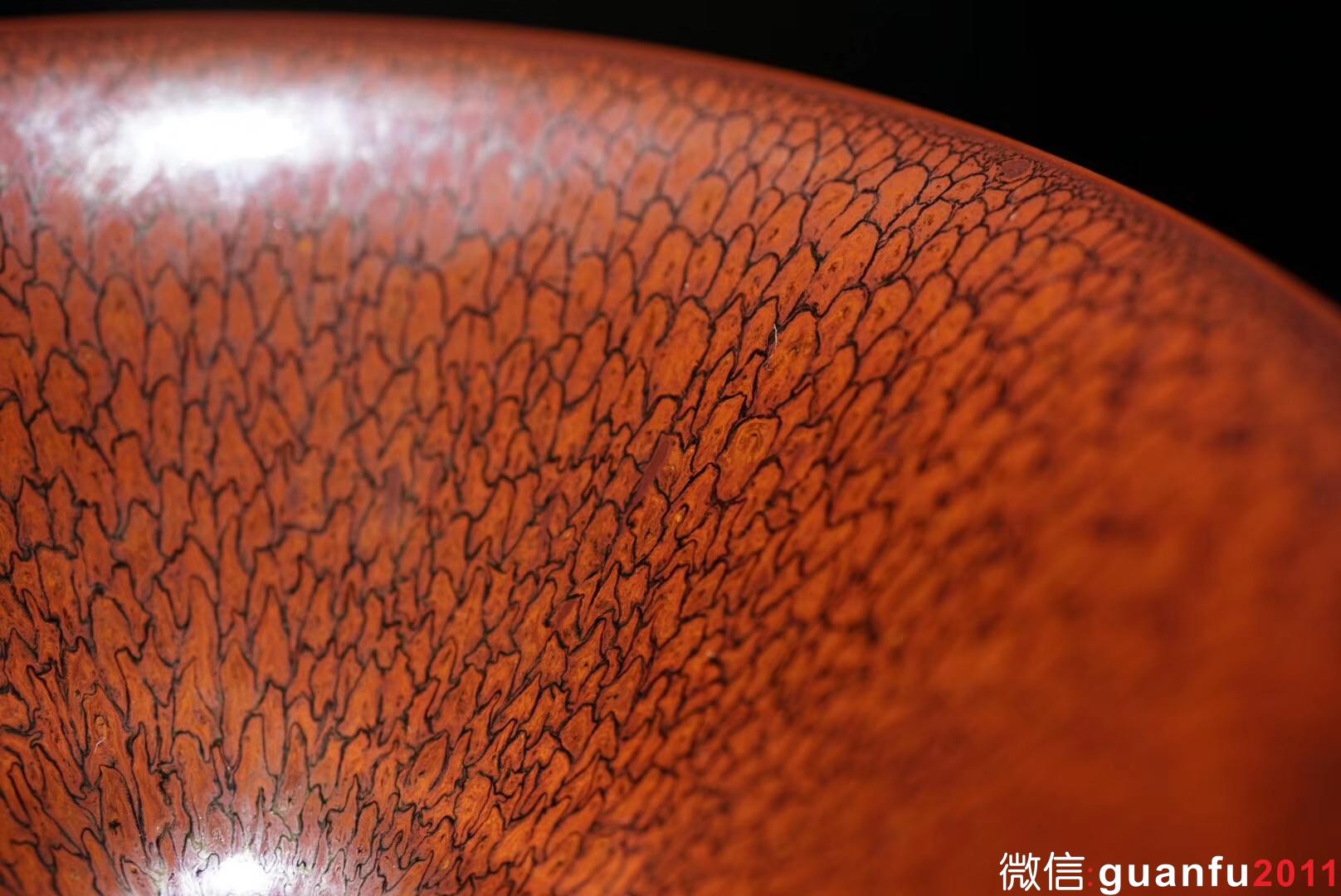 國(guó)寶級(jí)大師陳大鵬作品  紅鷓鴣斑大撇口，口徑16.5公分