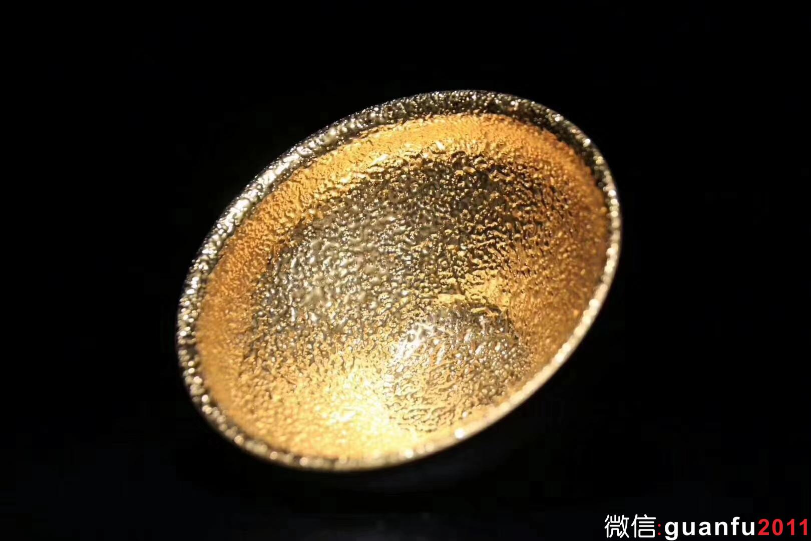 【作者】：李昌海 【品名】：鷓鴣斑金杯 【尺寸】：口徑9.5 【等級】：助理工藝美術(shù)師 【作用】：軟水，安神