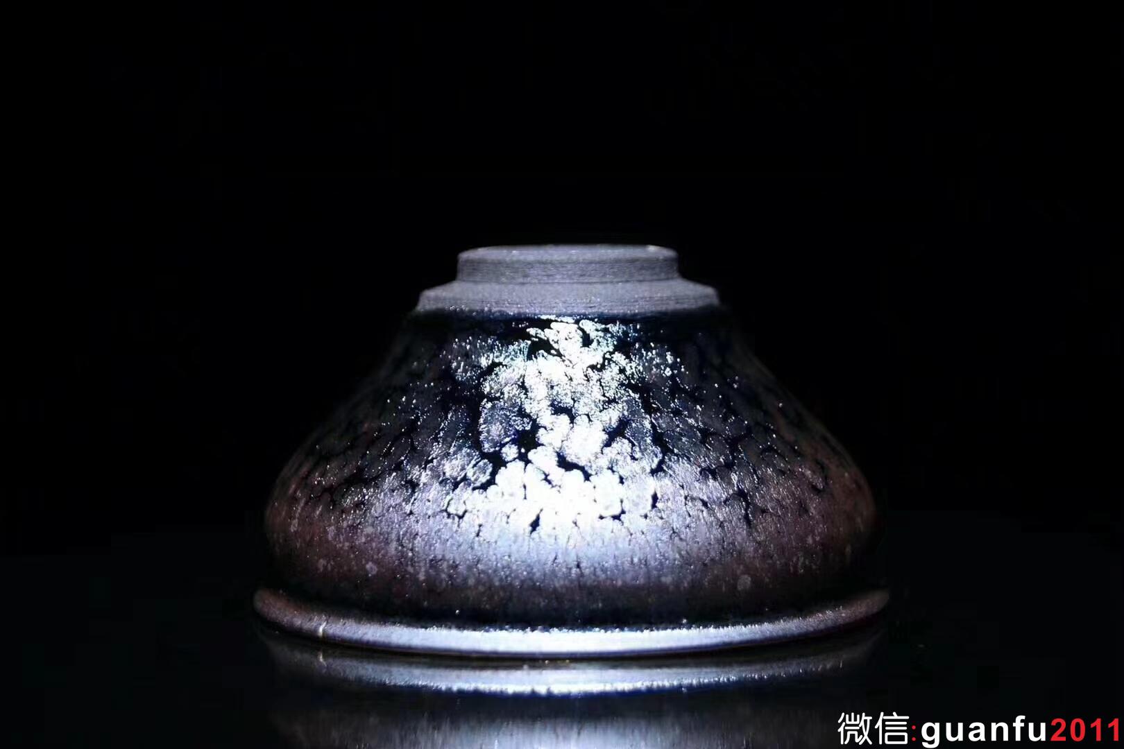 【作者】：李昌海 【品名】：鷓鴣斑金杯 【尺寸】：口徑9.5 【等級】：助理工藝美術(shù)師 【作用】：軟水，安神