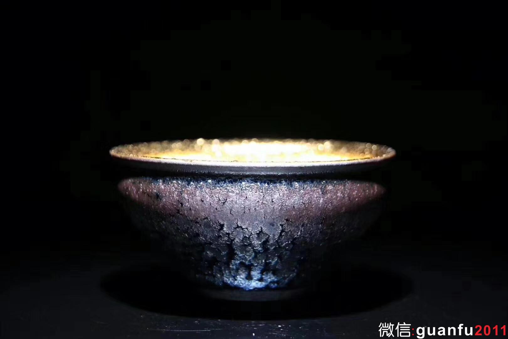 【作者】：李昌海 【品名】：鷓鴣斑金杯 【尺寸】：口徑9.5 【等級】：助理工藝美術(shù)師 【作用】：軟水，安神