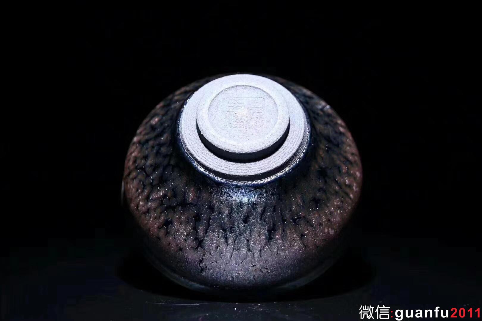 【作者】：李昌海 【品名】：鷓鴣斑金杯 【尺寸】：口徑9.5 【等級】：助理工藝美術(shù)師 【作用】：軟水，安神