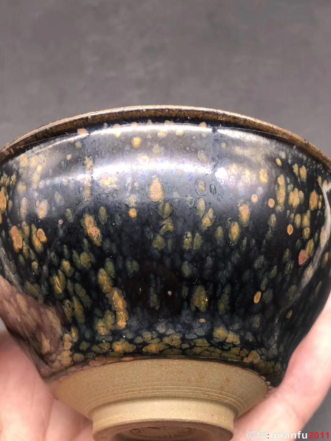 臺灣-陶藝家 邱藏億老師 束口型 油滴 8.6口