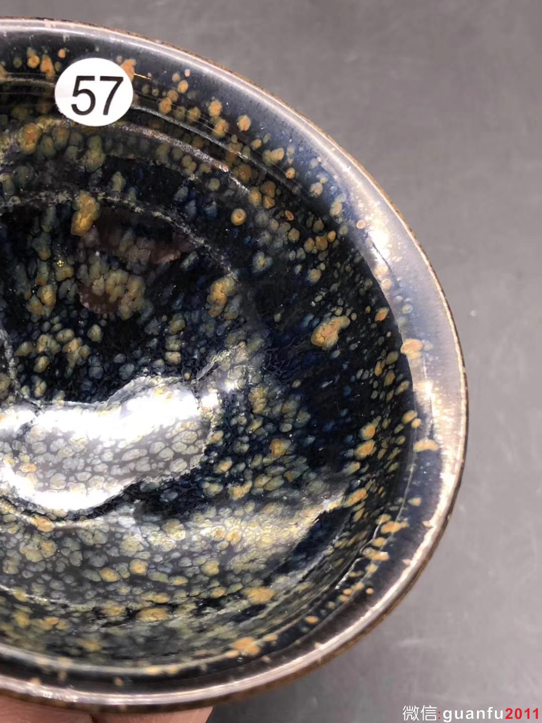 臺灣-陶藝家 邱藏億老師 束口型 油滴 8.6口