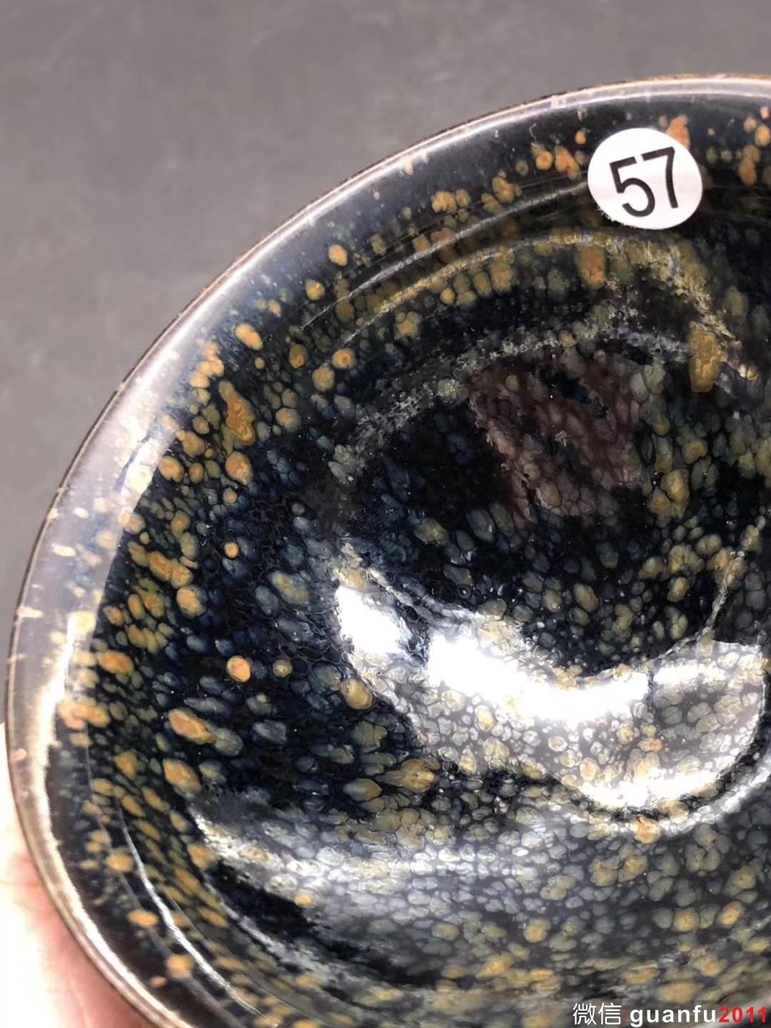 臺灣-陶藝家 邱藏億老師 束口型 油滴 8.6口