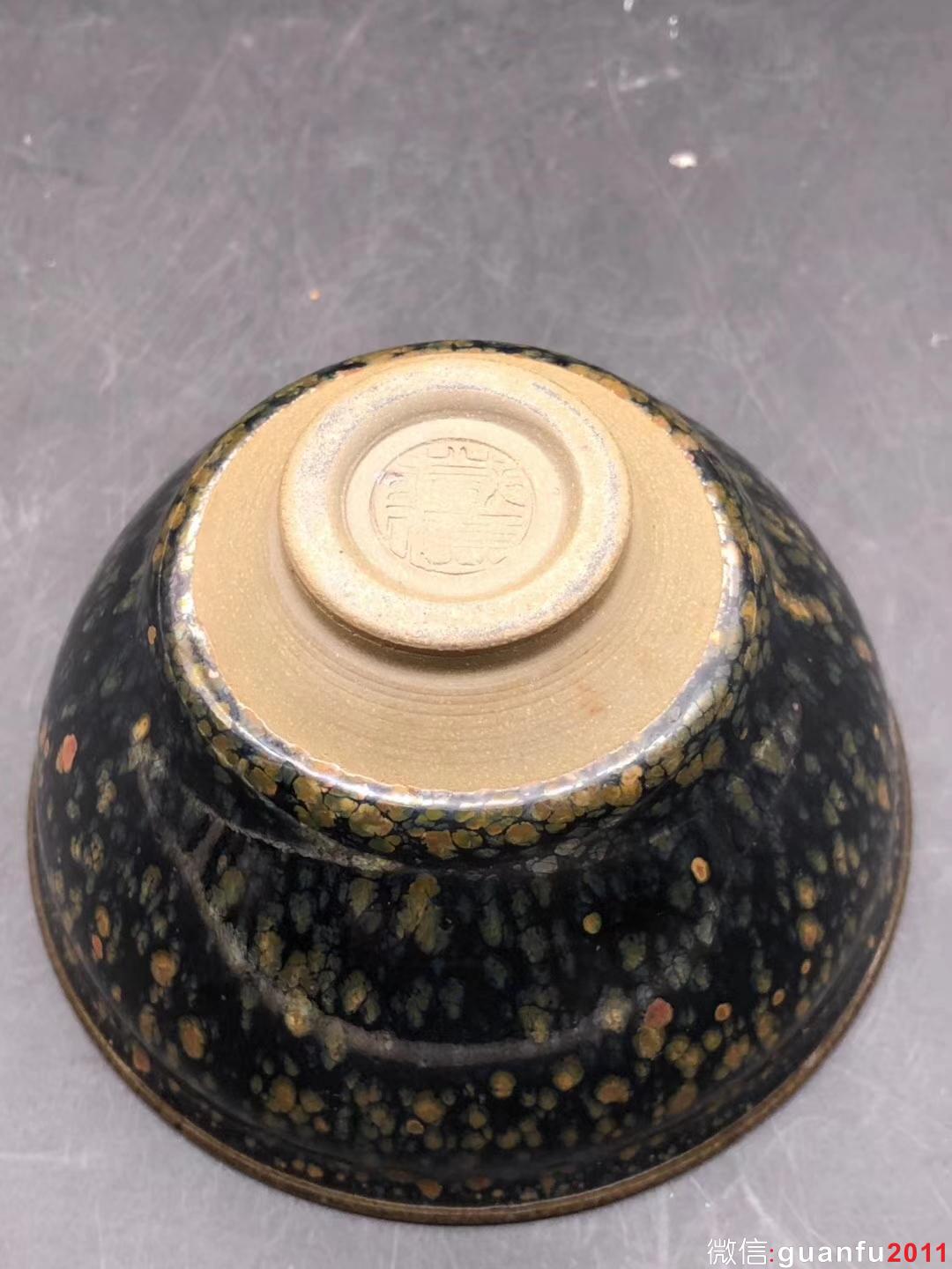 臺灣-陶藝家 邱藏億老師 束口型 油滴 8.6口