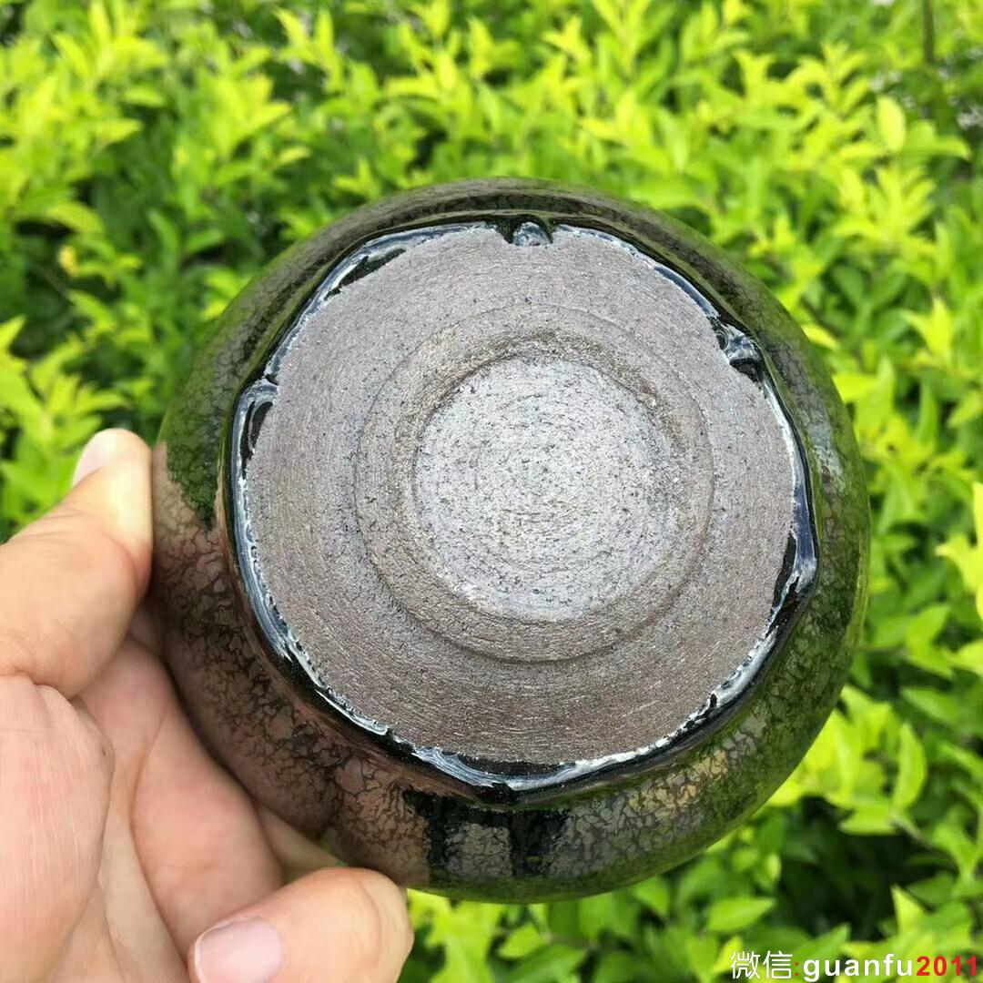 吳立主師傅 仿古油滴大盞：口徑12.8高7.2