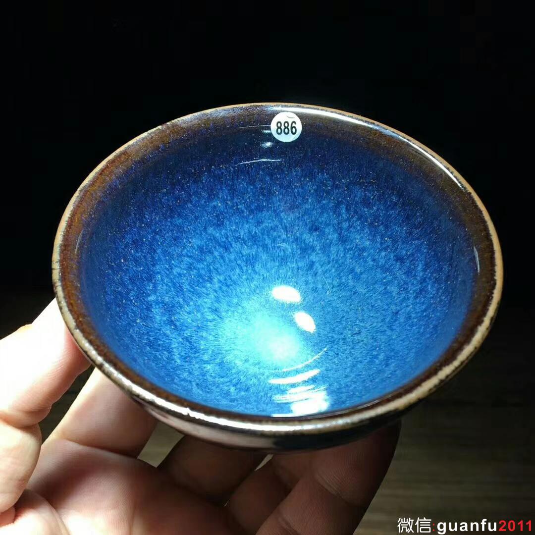 國家級大師～孫建興老師作品：回藍兔毫！ 口徑9.3高5.3