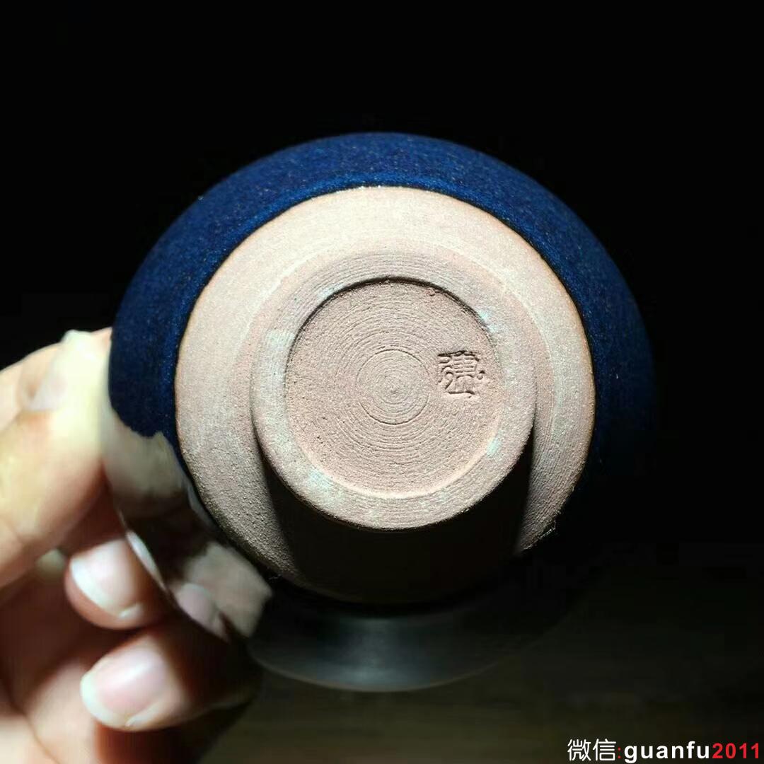 國家級大師～孫建興老師作品：回藍兔毫！ 口徑9.3高5.3