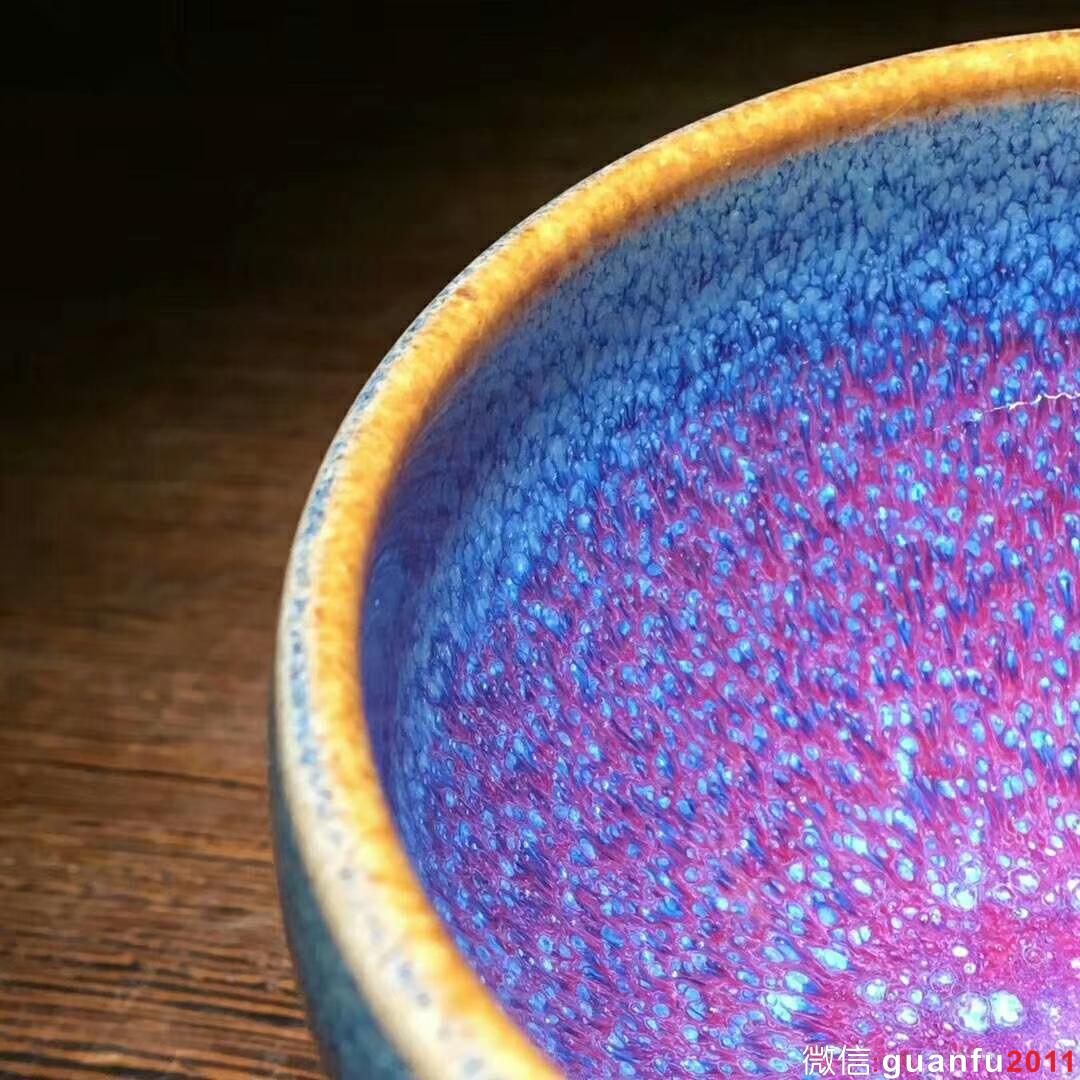 藍(lán)眼淚：臺(tái)灣名家～郭明慶師傅作品！ 口徑7.3肚大8高5