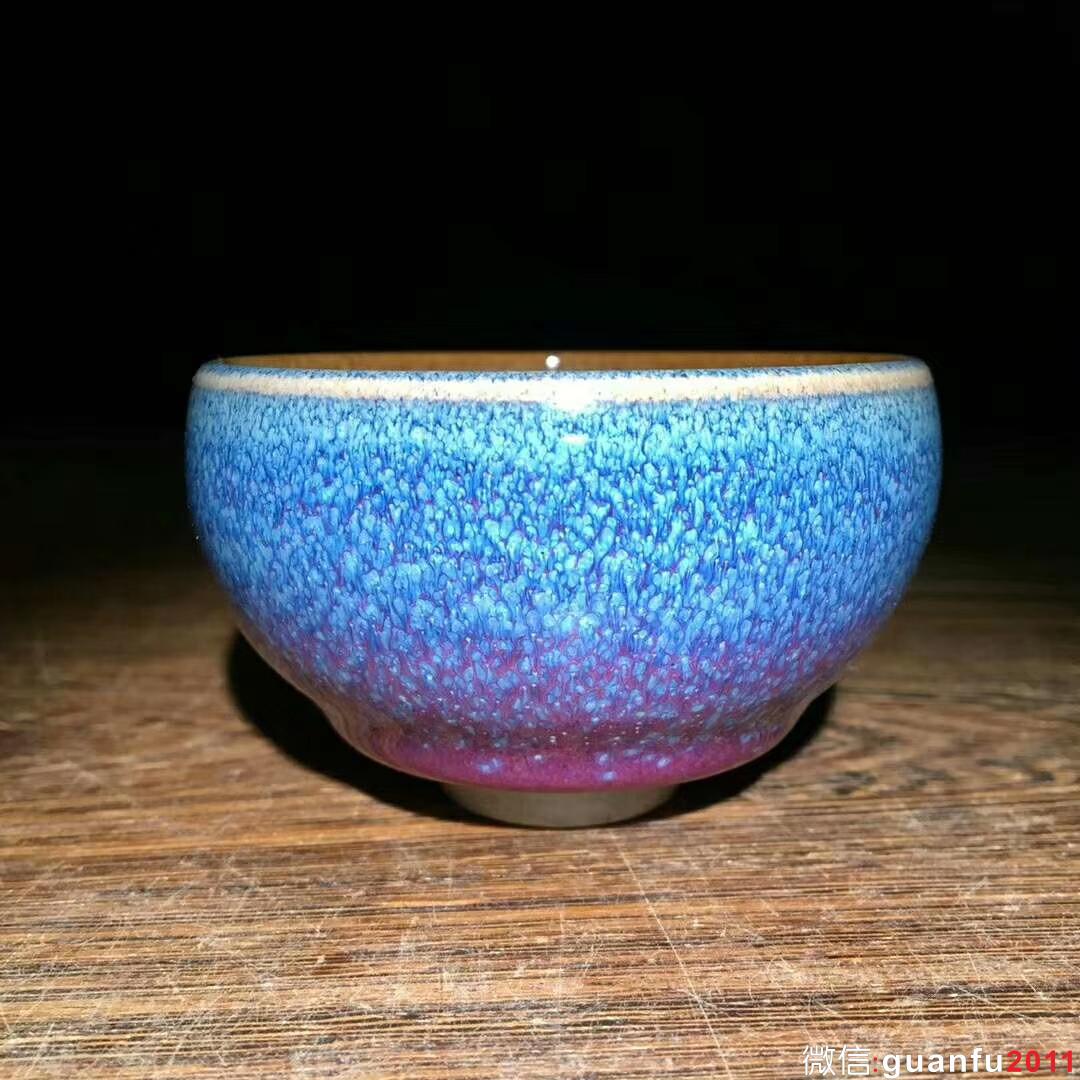 藍(lán)眼淚：臺(tái)灣名家～郭明慶師傅作品！ 口徑7.3肚大8高5